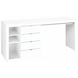 borchardt Möbel Schreibtisch BORCHARDT MÖBEL "Dolly", weiß (weiß matt), B:173cm H:78cm T:50cm, Tische, Schreibtisch, mit 3 Fächern und 4 Schubkästen