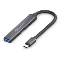 Sonero USB 3.2 Gen1x1 Hub - 4 Port mit USB-C Stecker, 0,15m, - Space Grey,