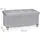 Relaxdays Sitzbank Samt Hellgrau 34 x 76 x 38 cm