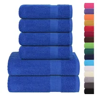 VidaXL Badetücher 6-tlg. Handtuch-Set Blau 360 g/m2 100% Baumwolle,