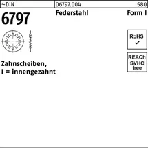 OEM Zahnscheibe DIN 6797 FormI innengezahnt I 10,5 Federstahl 250 Stück
