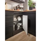 MID.YOU Eckunterschrank Schwarz 115 x 90 x 60 cm Schwarz