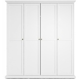 ebuy24 Venedig Kleiderschrank 4-Trg. Breite 181 cm, Höhe 200 cm weiss.