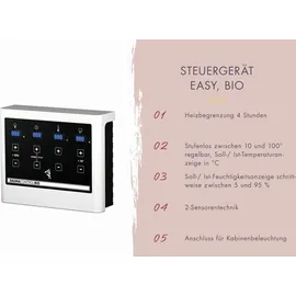 Karibu Saunafass inkl. 9 kW Bioofen + ext. Steuerung