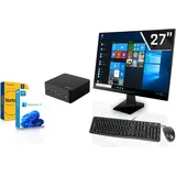 SYSTEMTREFF Intel NUC PC - Core i7-150U - Intel Iris Xe Graphics 96 - 16GB DDR5 - 256GB NVMe - 27 Zoll Monitor - Windows 11 Pro - Desktop