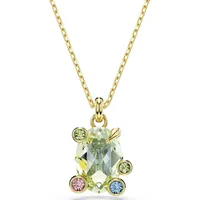 Swarovski Kette mit Anhänger Gema Gelb / Silber