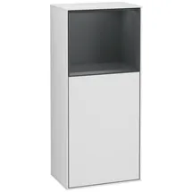 Villeroy & Boch Finion Seitenschrank F510HGMT 41,8x93,6x27cm, rechts, Regal oben Midnight Blue Matt, White matt lacquer