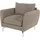 s-style möbel Sessel Benita Mikrofaser 75 x 85 x 90 cm Beige mit Wellenfederung