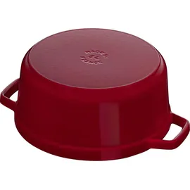 Staub Cocotte 24 cm rund bordeauxrot