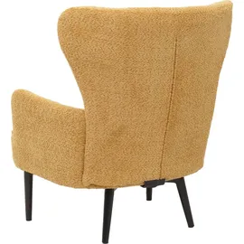 Mendler Lounge-Sessel HWC-K37 Chenille 75 x 80 x 75 cm Gelb mit Kissen