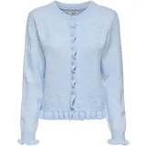 Jdy JDYLETTY L/S ON FRILL CARDIGAN KNT NOOS Blau S