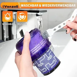 ivanzoll 2 Stück Hepa filter Ersatz für Dyson V11 Absolute Torque Drive Animal, Kompatibel mit V15 Detect SV14 SV22 Akku-Staubsauger, Ersetzen Sie # 97001...