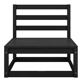 vidaXL Gartensofa 2-Sitzer Schwarz Massivholz Kiefer