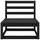 vidaXL Gartensofa 2-Sitzer Schwarz Massivholz Kiefer