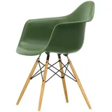Vitra - Eames Plastic Armchair DAW RE, Ahorn gelblich / forest (Filzgleiter basic dark)