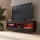 komodee Tivoli Lowboard 140 x 40,5 x 35,5 cm Schwarz/Schwarz Glas