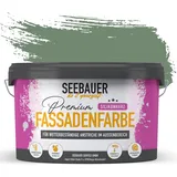 SEEBAUER diy Silikonharz-Fassadenfarbe Grün 2,5L für Außen (No. 761 Nordic Wood) Selbstreinigende Fassadenfarbe mit Lotuseffekt - Geeignet für Putz, Mauerwerk und Beton