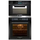 Kaiser Küchengeräte Backofen-Set EH 6306 RS+EH 6312, mit 1-fach-Teleskopauszug, Einbaubackofen,79L 15 Fkt.+Multifunktions-Dampfgarer-Backofen schwarz