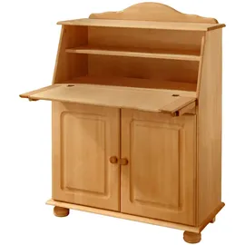 Home Affaire Sekretär HOME AFFAIRE "Mette, Schreibtisch im Landhausstil", beige (natur gebeizt, gewachst), B:82cm H:107cm T:39cm, Sekretäre, Sekretär, aus Massivholz, Breite 82 cm