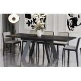 endo-moebel Esstisch Como 130cm - 210cm Synchronauszug ausziehbar Küchentisch Beton dunkel