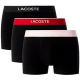 Lacoste Boxershorts 3 Einheiten Schwarz / Rot / Rosa XXL