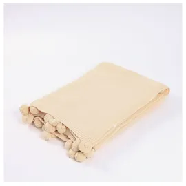Home Deluxe ELIA Kuscheldecke 140 x 200 cm Beige/Lila