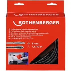 Rothenberger Spirale 8mm x 7,5m mit Werkzeugkupplung und Seele