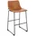 Svita JOHN 2-er Set Barhocker Barstuhl mit Rückenlehne Retro Kunst-Leder Cognac