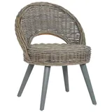 vidaXL Sessel Kubu-Rattan 1 Stück  grau