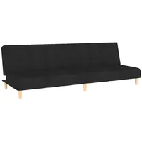 VidaXL Schlafsofa 2-Sitzer Schwarz Stoff