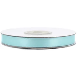Doppelseitiges Satinband 6mm x 20m Schleifenband Geschenkband Stoffband Hellblau