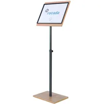 Rocada Natural Infodisplay für DIN A3 132 x 40 x 30 cm Holzoptik