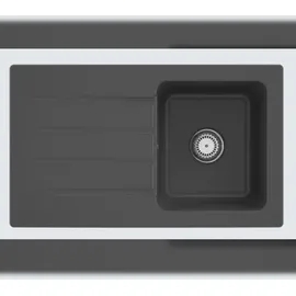 Villeroy & Boch Architectura 50 graphite + Handbetätigung + Lochbohrung