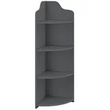 Helloshop26 - Eckregal fürs Badezimmer Aufbewahrungseinheit mit 4 Ablageflächen Holzwerkstoff 90 x 28 x 28 cm dunkelgrau 03_0005174