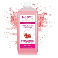 NAILS FACTORY | N&BF Nagel Cleaner mit Duft 500ml – für Gelnägel – Nagelreiniger – Nail-Cleaner – 70% Isopropanol-Alkohol in Studioqualität zum Entfetten und Reinigen (Erdbeer)