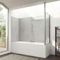 Hüppe Combinett 2 Seitenwand, Badewannenabtrennung, Breite 700mm,