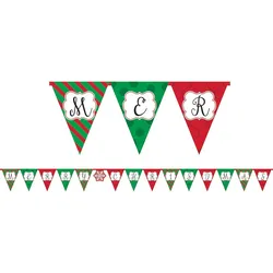 Amscan 1204424 - Wimpelkette - Weihnachten, Merry Christmas (Papier)