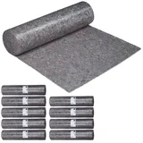 relaxdays Malervlies 10 x Malervlies 220g/m2 1x50 m grau