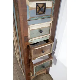Massivmoebel24 Kommode Altholz 70x40x120 mehrfarbig lackiert Nature OF Spirit #58