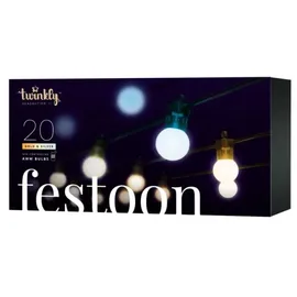 Twinkly LED Lichterkette Festoons 10 m Schwarz