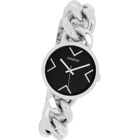 OOZOO Quarzuhr Oozoo Damen Armbanduhr Timepieces, (Analoguhr), Damenuhr Edelstahlarmband silber, rundes Gehäuse, mittel (ca. 34mm) silberfarben