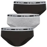 G-Star Hipster 3 St. Schwarz/Light Grau Marl M