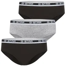 G-Star Hipster 3 St. Schwarz/Light Grau Marl M