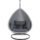 Home Deluxe Hängesessel CADEIRA Hellgrau - 1-Sitzer | Hängekorb, Hängestuhl, Gartenmöbel, Gartenschaukel