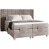Fun Möbel Boxspringbett Elektrisch Bett VIDAL 160x200cm in Stoff Fresh Macchiato