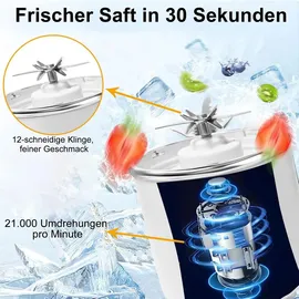 Wenosda Tragbarer Mixer Mini-Standmixer Smoothie-Maker