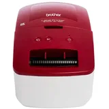 Brother QL-600R Professioneller Etikettendrucker für Einzel- und Endlosetiketten (Rot)