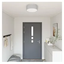 vidaXL Deckenlampe grau 1 E27 Stoff