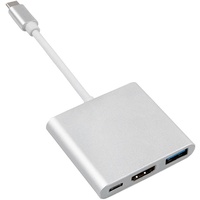 Maclean Brackets Maclean MCTV-840 USB Typ-C auf HDMI / USB3.0 / USB Typ-C Konverter Adapter Unterstützt 4K Plug & Play Laden/Datenübertragung