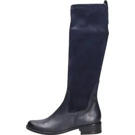 CAPRICE Damen Stiefel mit Absatz Runde Spitze Blockabsatz, Blau Größe 40 1⁄2 EU - 7 UK